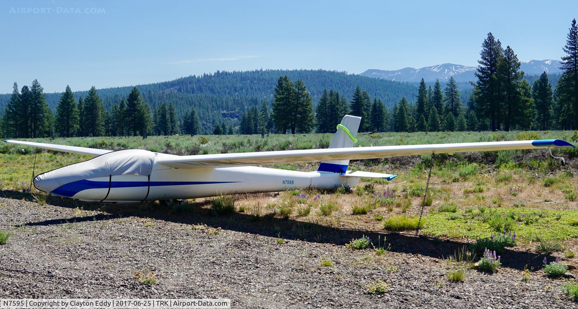 N7595, 1970 Schweizer SGS 1-34 C/N 45, Truckee Airport California 2017.