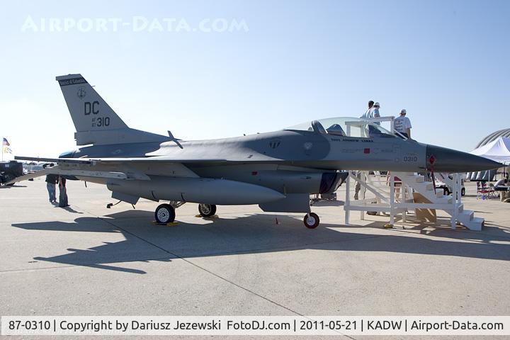 87-0310, 1987 General Dynamics F-16C Fighting Falcon C/N 5C-571, F-16C Fighting Falcon 87-0310 DC from 121st FS Guardians 113th WG Andrews AFB, MD