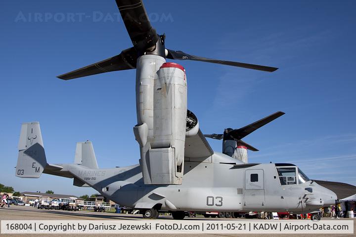 168004, Bell-Boeing MV-22B Osprey C/N D0134, MV-22B Osprey 168004 EM-03 from VMM-261 Raging Bulls MCAS New River, NC