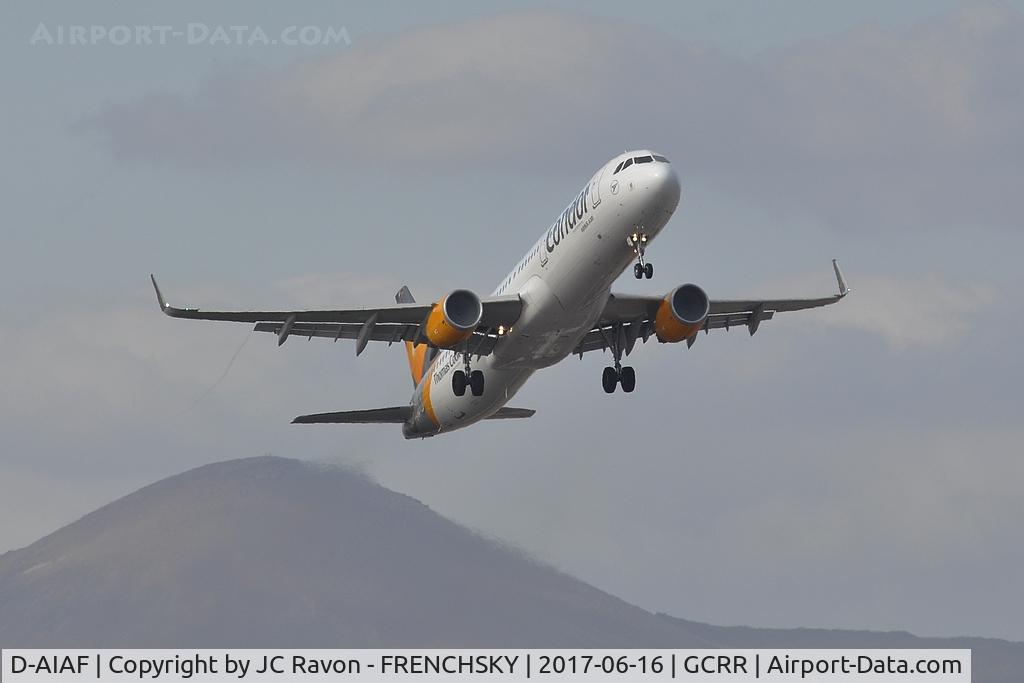 D-AIAF, 2015 Airbus A321-211 C/N 6459, Condor take off to Dusseldorf (DUS)