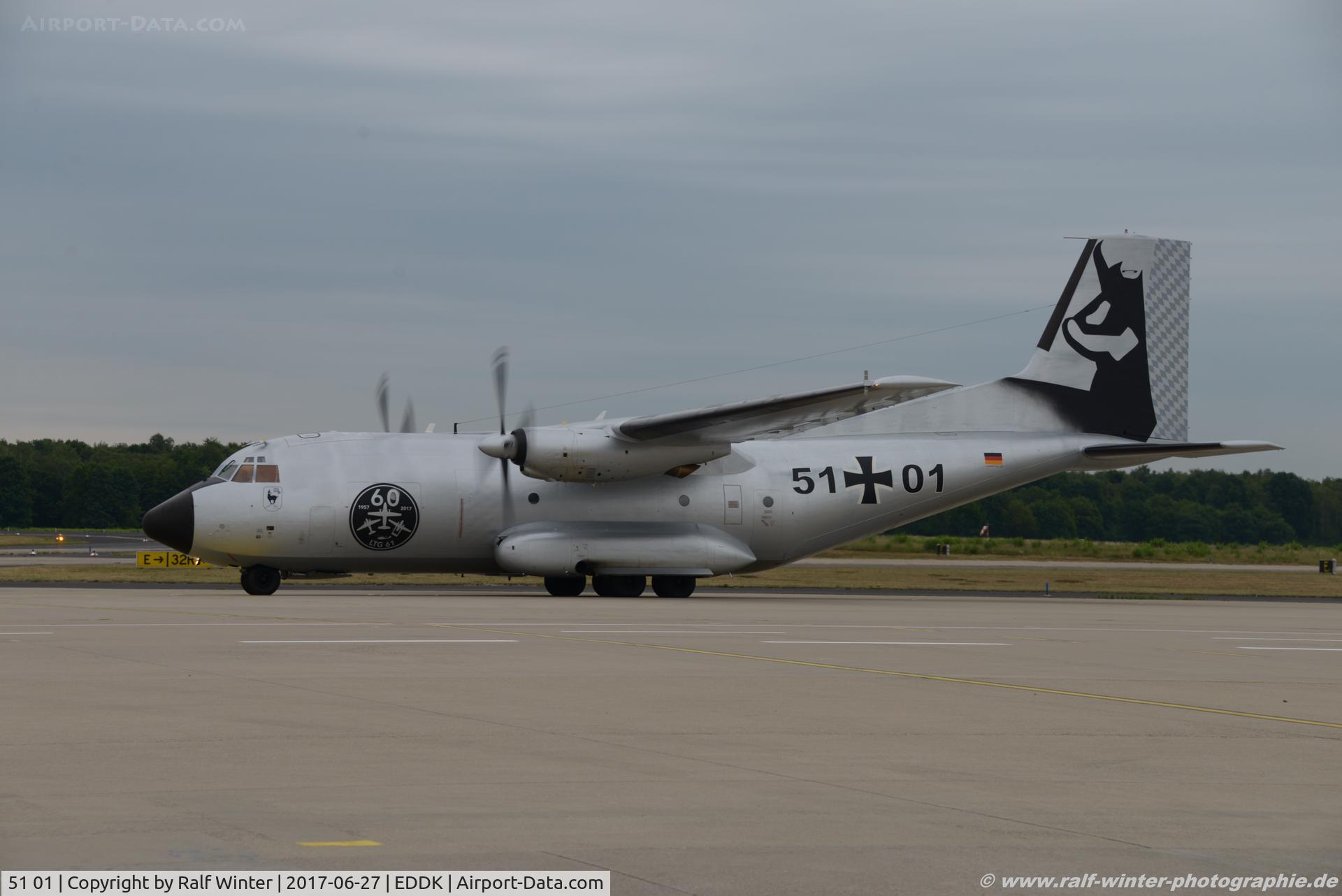 51 01, Transall C-160D C/N D138, Transall C-160D - GAF German Air Force '60th Anniversary' - D138 - 51+01 - 27.07.2017 - CGN