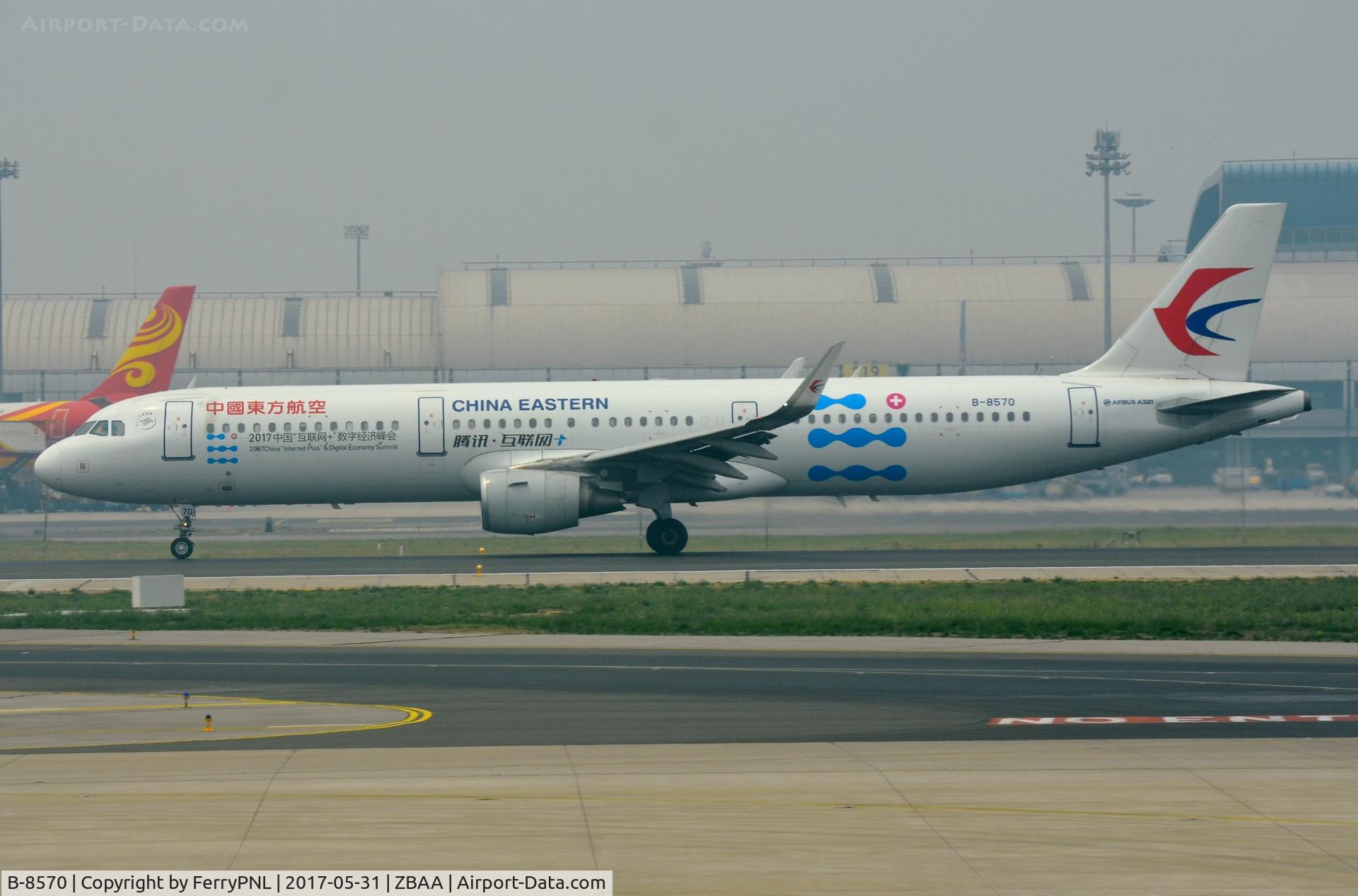 B-8570, 2016 Airbus A321-211 C/N 7212, China Eastern during its take-off run.