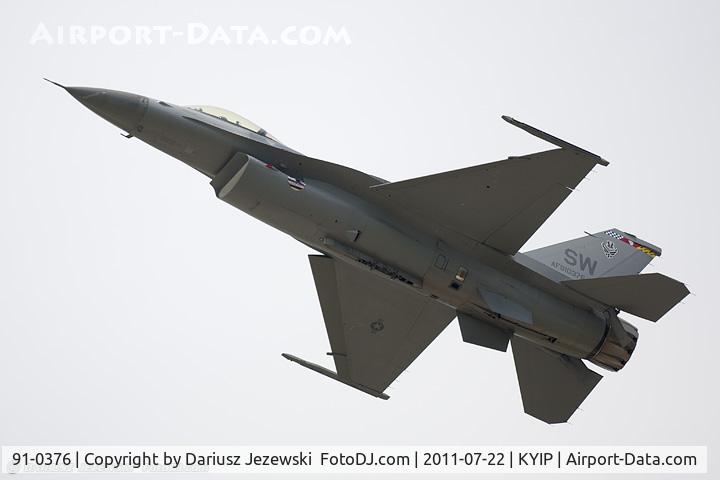 91-0376, 1991 General Dynamics F-16C Fighting Falcon C/N CC-74, F-16CJ Fighting Falcon 91-0376 SW from 77th FS Gamblers 20th FW Shaw AFB, SC