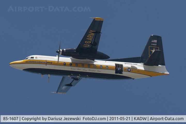 85-1607, 1983 Fokker C-31A (F27-400M) Troopship C/N 10653, C-31A Troopship (F-27-400M) 85-1607 from USAR