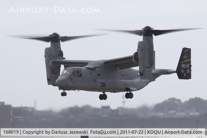 168019, 2011 Bell-Boeing MV-22B Osprey C/N D0149, MV-22B Osprey 168019 GX-31 from VMMT-204 Raptors MCAS New River, NC