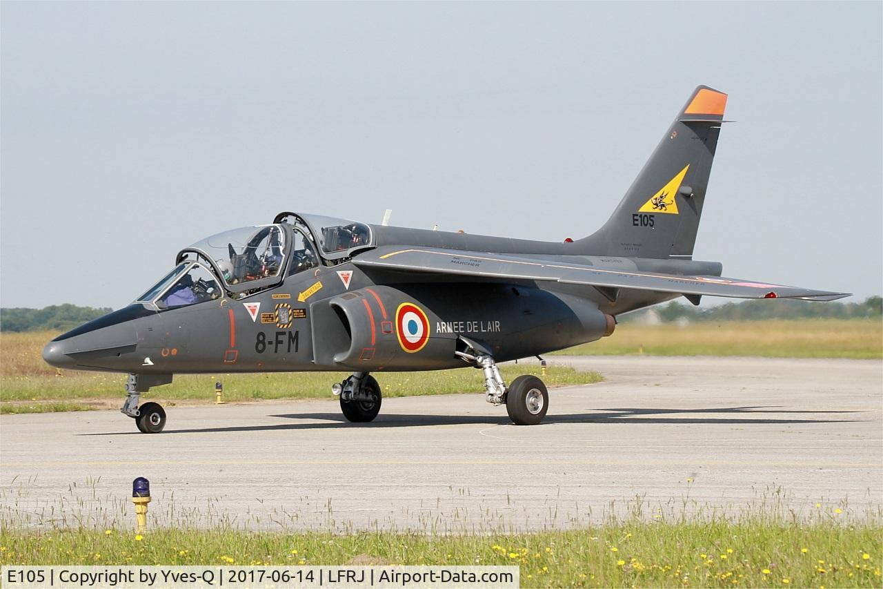 E105, Dassault-Dornier Alpha Jet E C/N E105, Dassault-Dornier Alpha Jet E, Taxiing to parking area, Landivisiau Naval Air Base (LFRJ)