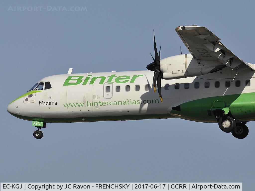 EC-KGJ, 2007 ATR 72-212A C/N 753, Binter Canarias NT524 landing from Las Palmas (LPA)