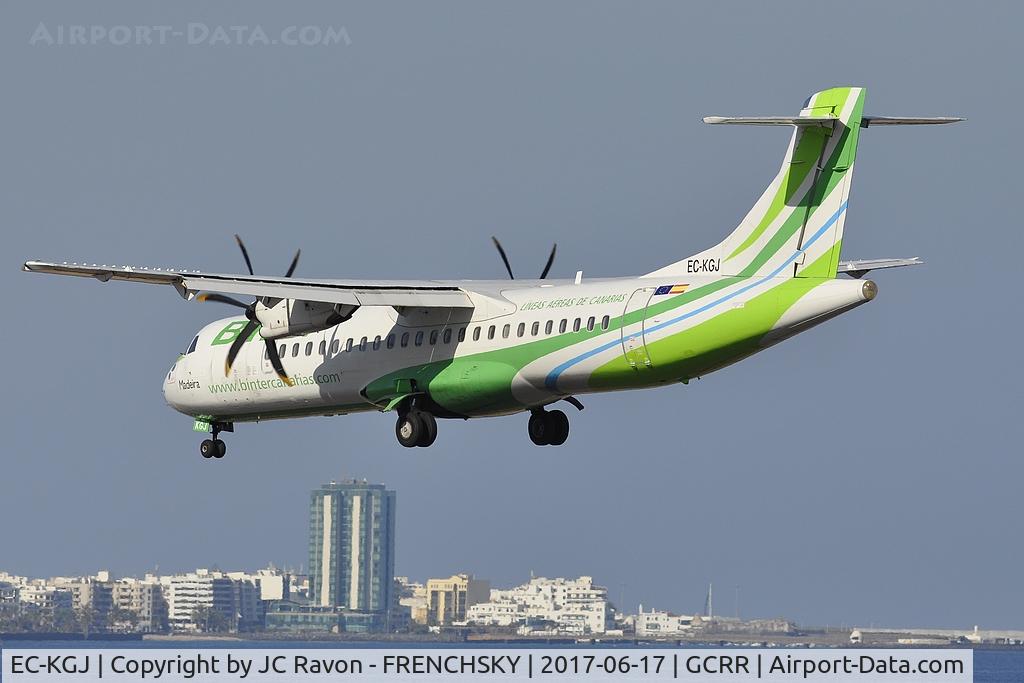 EC-KGJ, 2007 ATR 72-212A C/N 753, Binter Canarias NT524 landing from Las Palmas (LPA)