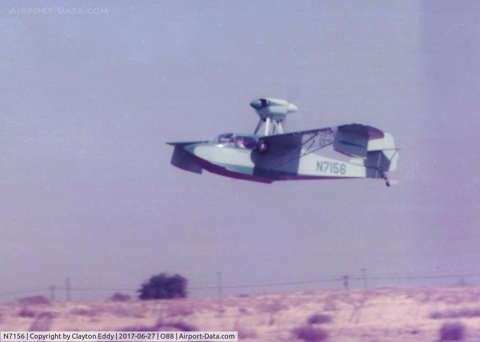 N7156, Volmer VJ-22 Sportsman C/N 634, 1975 old picture and old Rio Vista Airport  in California.