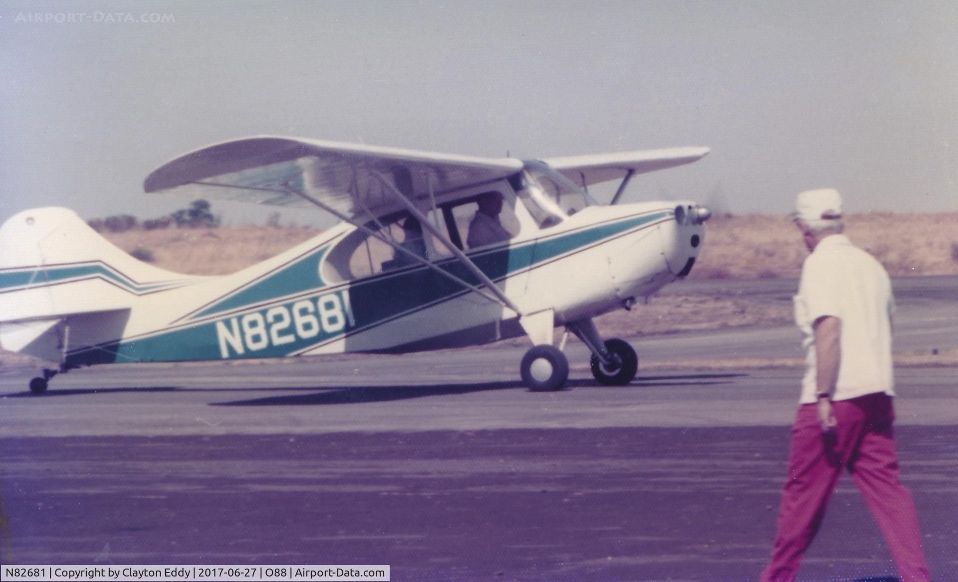 N82681, 1946 Aeronca 7AC Champion C/N 7AC-1323, 1975 old picture and old Rio Vista Airport in California.