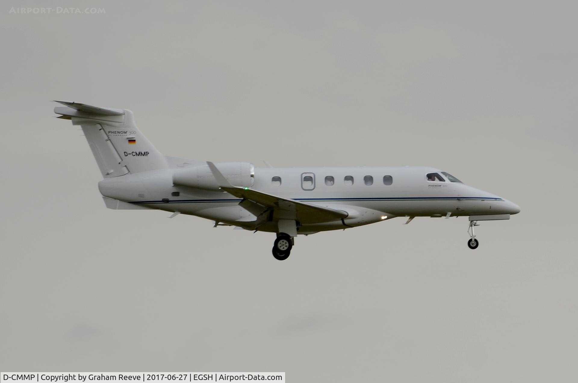 D-CMMP, 2007 Cessna 560 Citation Excel XLS C/N 560-5719, Landing at Norwich in heavy rain.