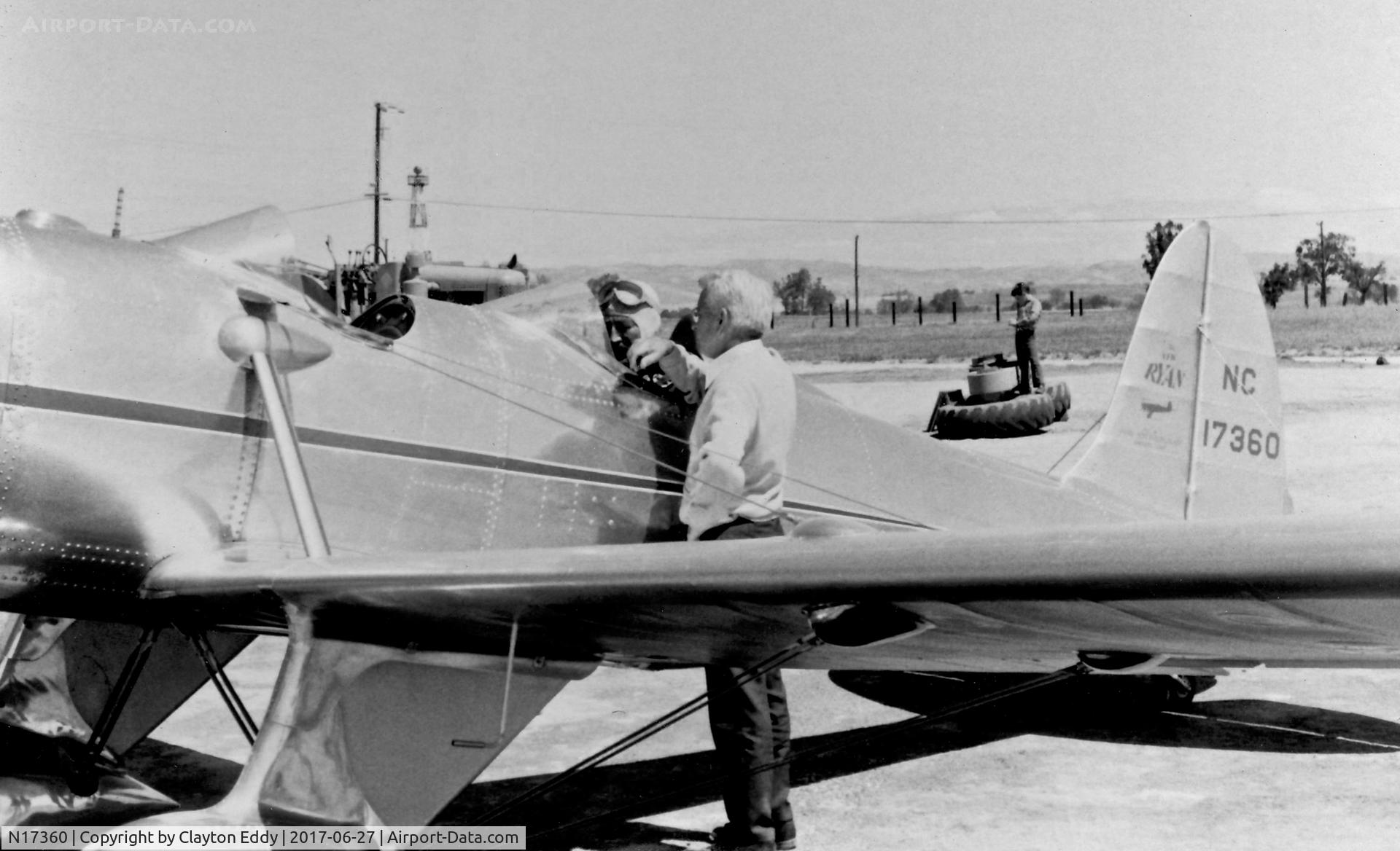 N17360, 1937 Ryan Aeronautical ST-A Special C/N 184, California 1960's?
