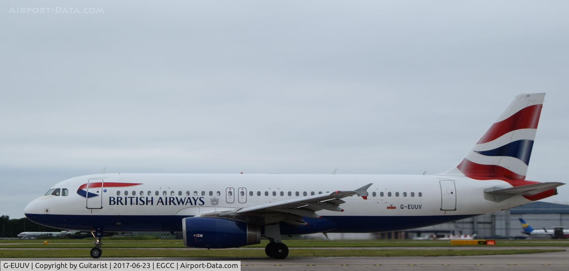 G-EUUV, 2008 Airbus A320-232 C/N 3468, At Manchester