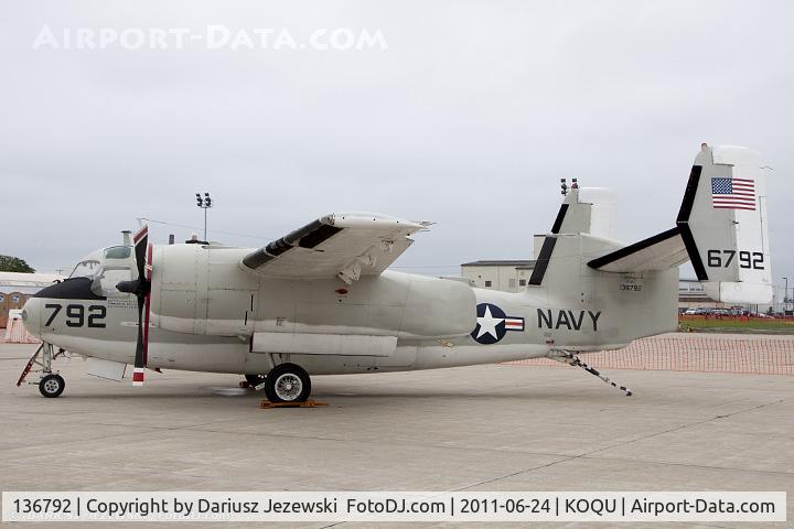 136792, Grumman EC-1A Trader C/N 45, Grumman C-1A Trader CN 136792 Rhode Island Quonset Air Museum (QAM)