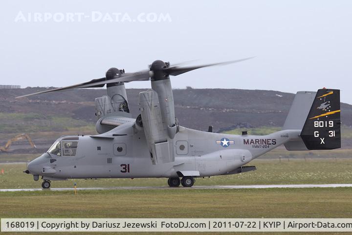 168019, 2011 Bell-Boeing MV-22B Osprey C/N D0149, MV-22B Osprey 168019 GX-31 from VMMT-204 Raptors MCAS New River, NC