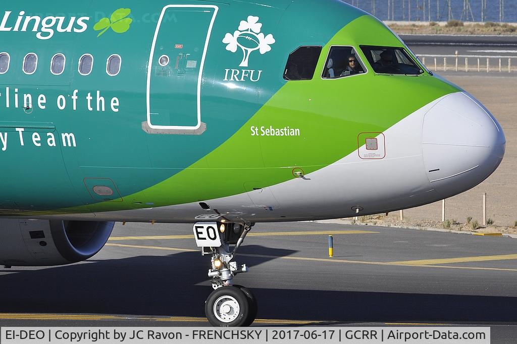 EI-DEO, 2005 Airbus A320-214 C/N 2486, Aer Lingus (Irish Rugby Team Livery) departure to Dublin