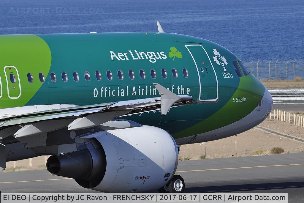 EI-DEO, 2005 Airbus A320-214 C/N 2486, Aer Lingus (Irish Rugby Team Livery) departure to Dublin