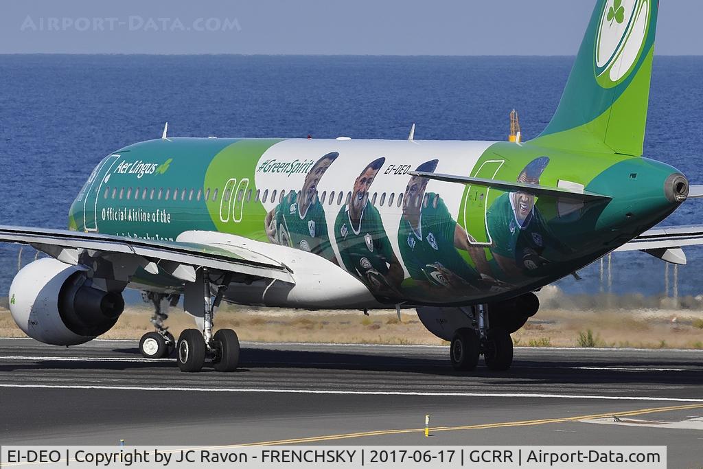 EI-DEO, 2005 Airbus A320-214 C/N 2486, Aer Lingus (Irish Rugby Team Livery) departure to Dublin