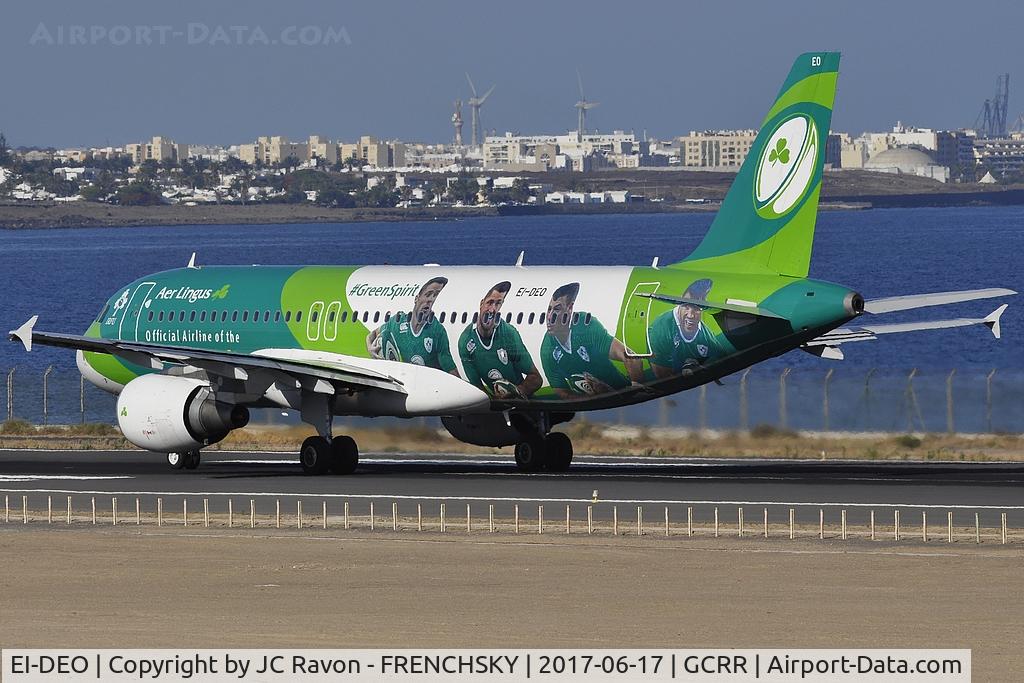 EI-DEO, 2005 Airbus A320-214 C/N 2486, Aer Lingus (Irish Rugby Team Livery) departure to Dublin