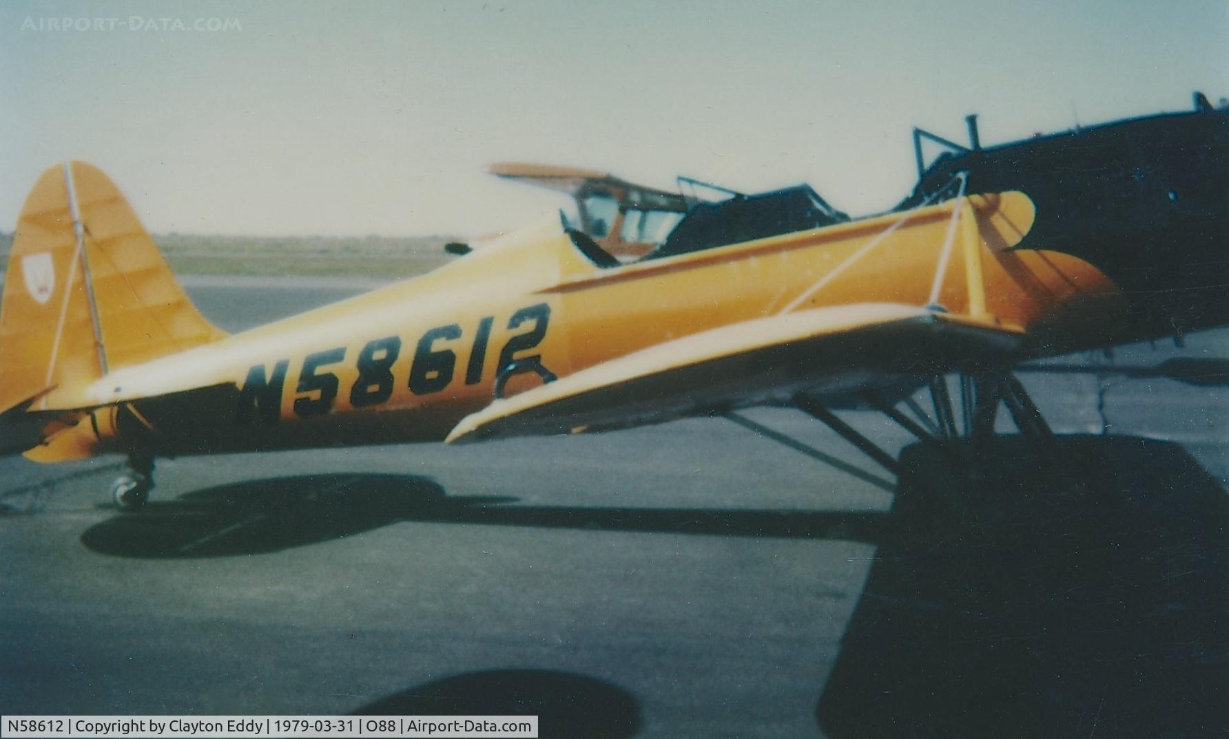 N58612, 1942 Ryan PT-22 Recruit (ST3KR) C/N 1716, 1979 old Rio Vista Airport California.