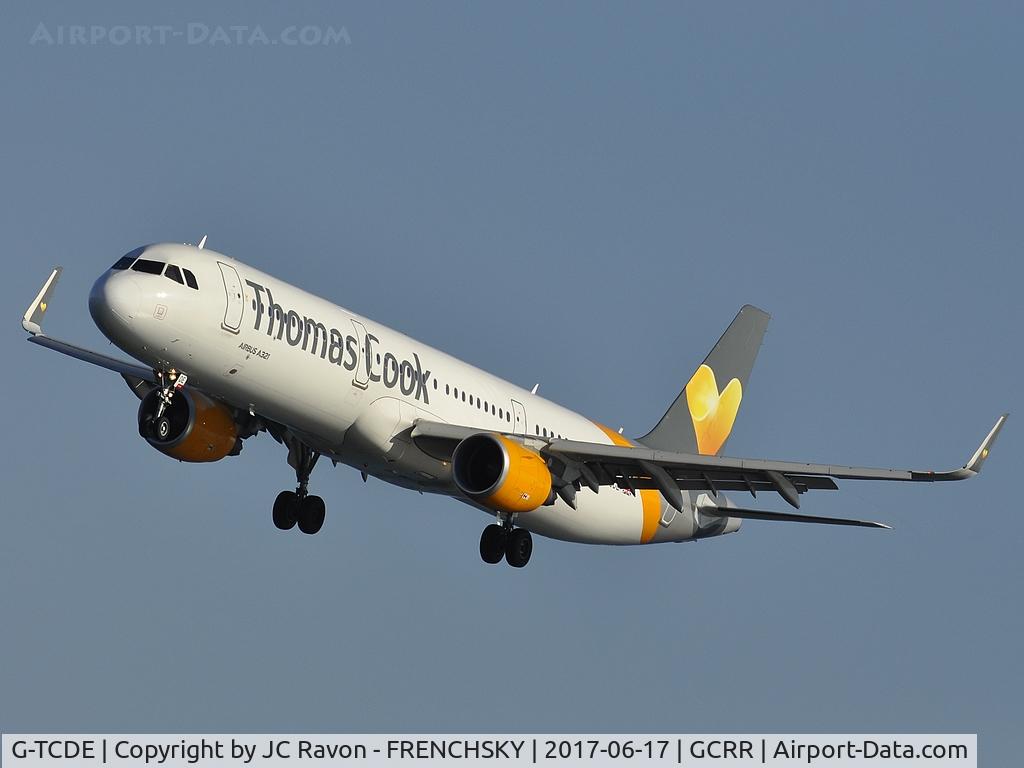 G-TCDE, 2014 Airbus A321-211 C/N 6056, Thomas Cook Airlines landing from Glasgow (GLA)