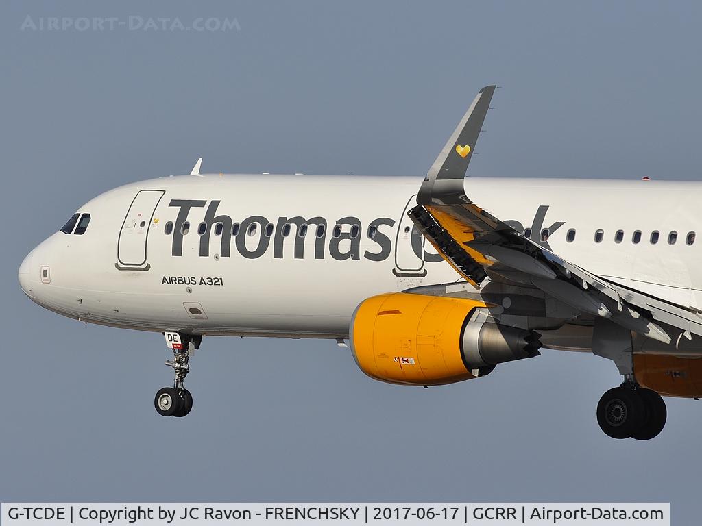G-TCDE, 2014 Airbus A321-211 C/N 6056, MT1304 Thomas Cook Airlines landing from  Glasgow (GLA)