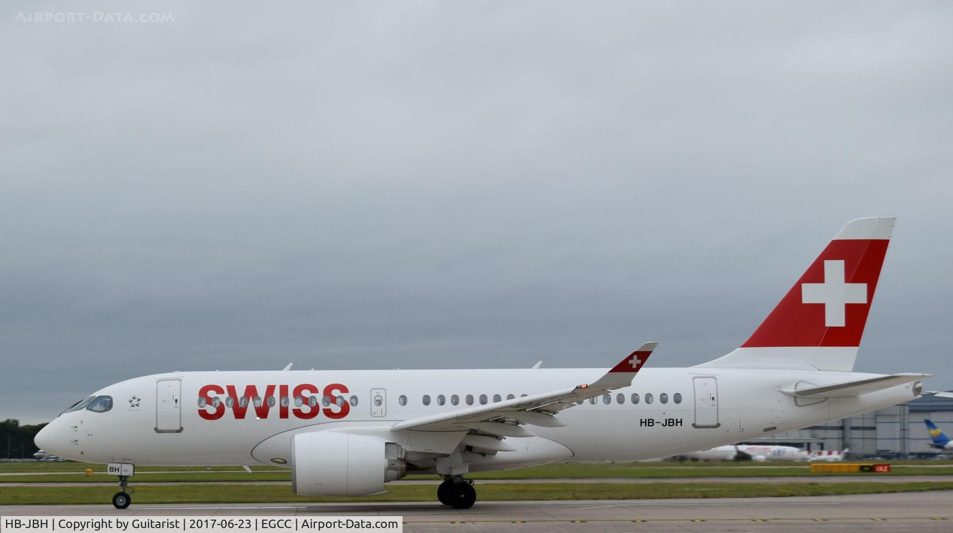 HB-JBH, 2017 Bombardier CSeries CS100 (BD-500-1A10) C/N 50017, At Manchester