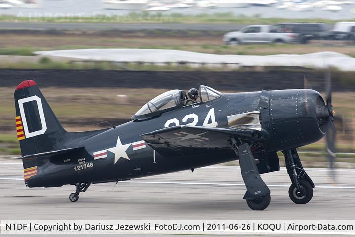 N1DF, 1948 Grumman F8F-2 (G58) Bearcat C/N D.1122, Grumman F8F-2 CN 121748, NX1DF