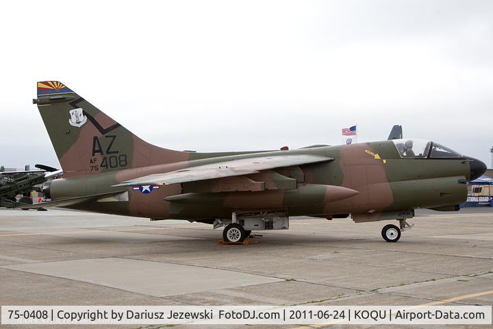 75-0408, 1975 LTV A-7D Corsair II C/N D-458, LTV A-7D Corsair II 75-0408 Rhode Island Quonset Air Museum (QAM)