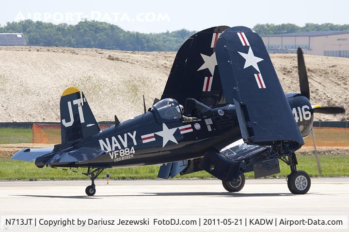 N713JT, 1945 Vought F4U-4B Corsair C/N 97143, Chance Vought F4U-4 Corsair CN 97143, N713JT