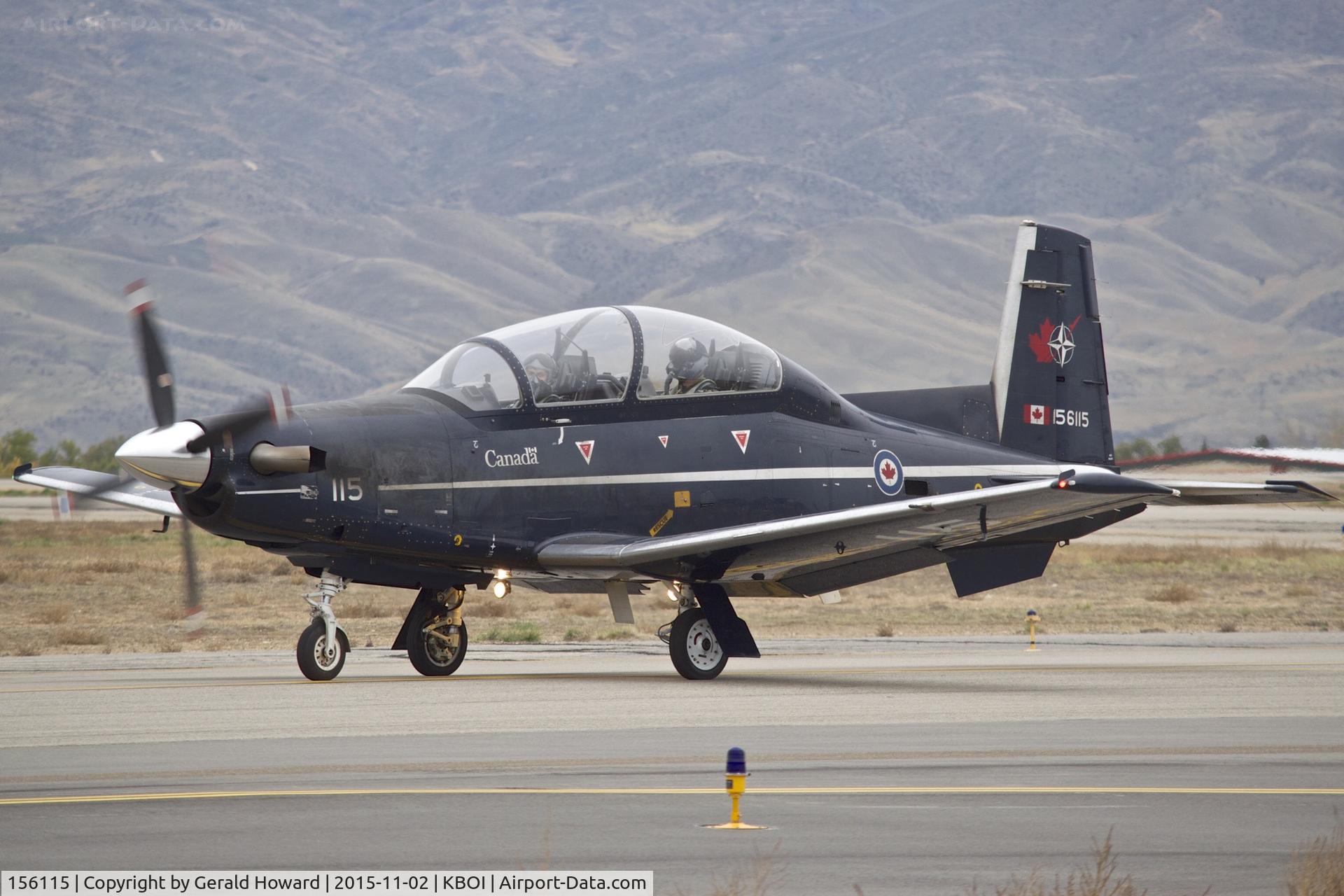 156115, Raytheon CT-156 Harvard II C/N PF-15, Taxiing to RWY 10R.  15 Wing, Moose Jaw, Saskatchewan, Canada.