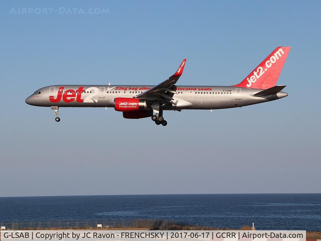 G-LSAB, 1988 Boeing 757-27B C/N 24136, Jet2 landing from Manchester (MAN)