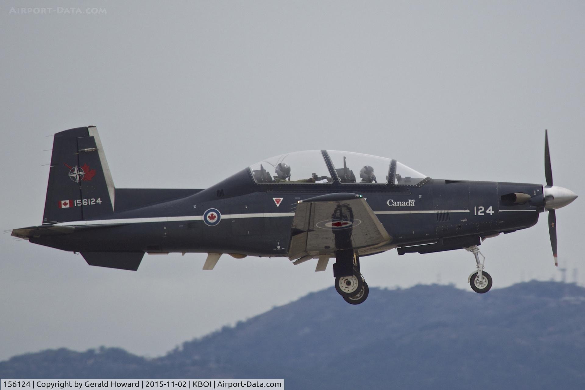 156124, 2000 Raytheon CT-156 Harvard II C/N PF-24, Departing BOI via RWY 10R.  15 Wing, Moose Jaw, Saskatchewan, Canada.
