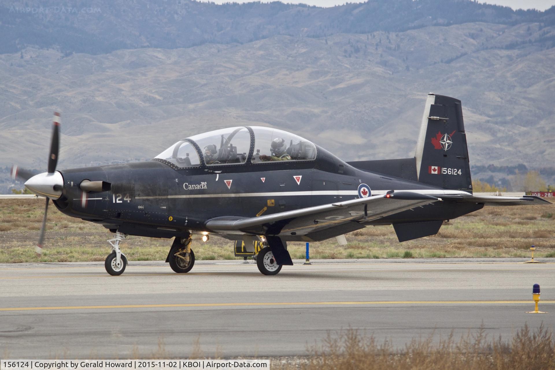 156124, 2000 Raytheon CT-156 Harvard II C/N PF-24, Taxiing on Foxtrot. 15 Wing, Moose Jaw, Saskatchewan, Canada.