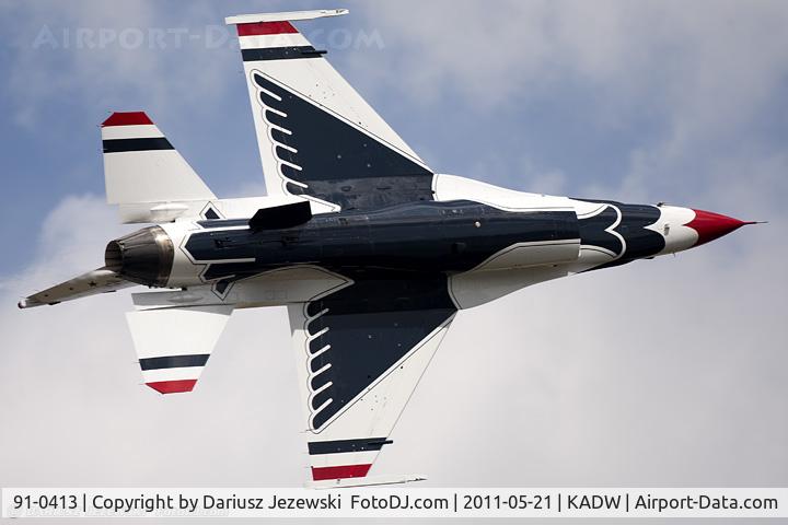 91-0413, 1991 General Dynamics F-16CJ Fighting Falcon C/N CC-111, F-16CM Fighting Falcon 91-0413 5 from USAF Thunderbirds Nellis AFB, NV