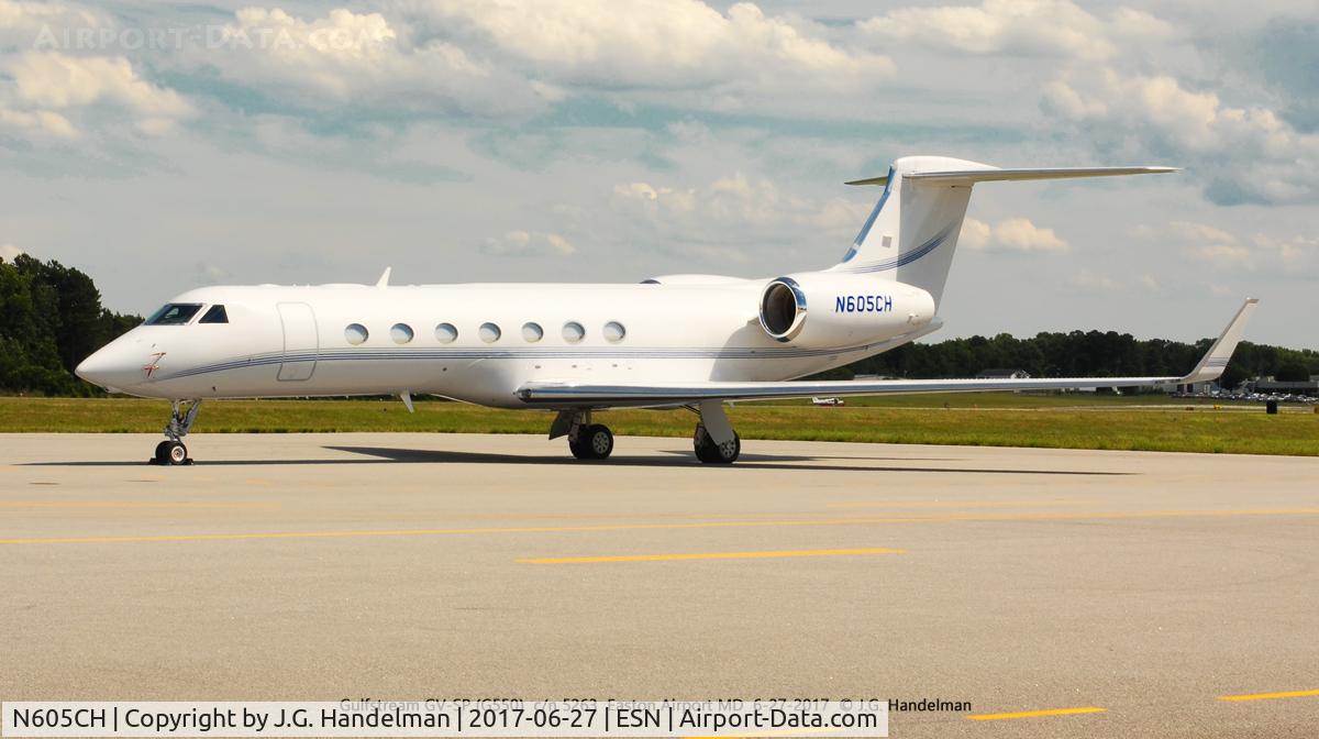 N605CH, 2009 Gulfstream Aerospace GV-SP (G550) C/N 5263, At Easton MD.
