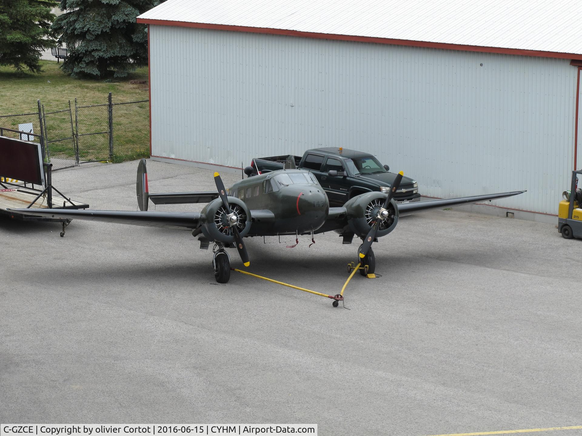 C-GZCE, 1946 Beech D18S C/N A-156, waiting to pick you up
