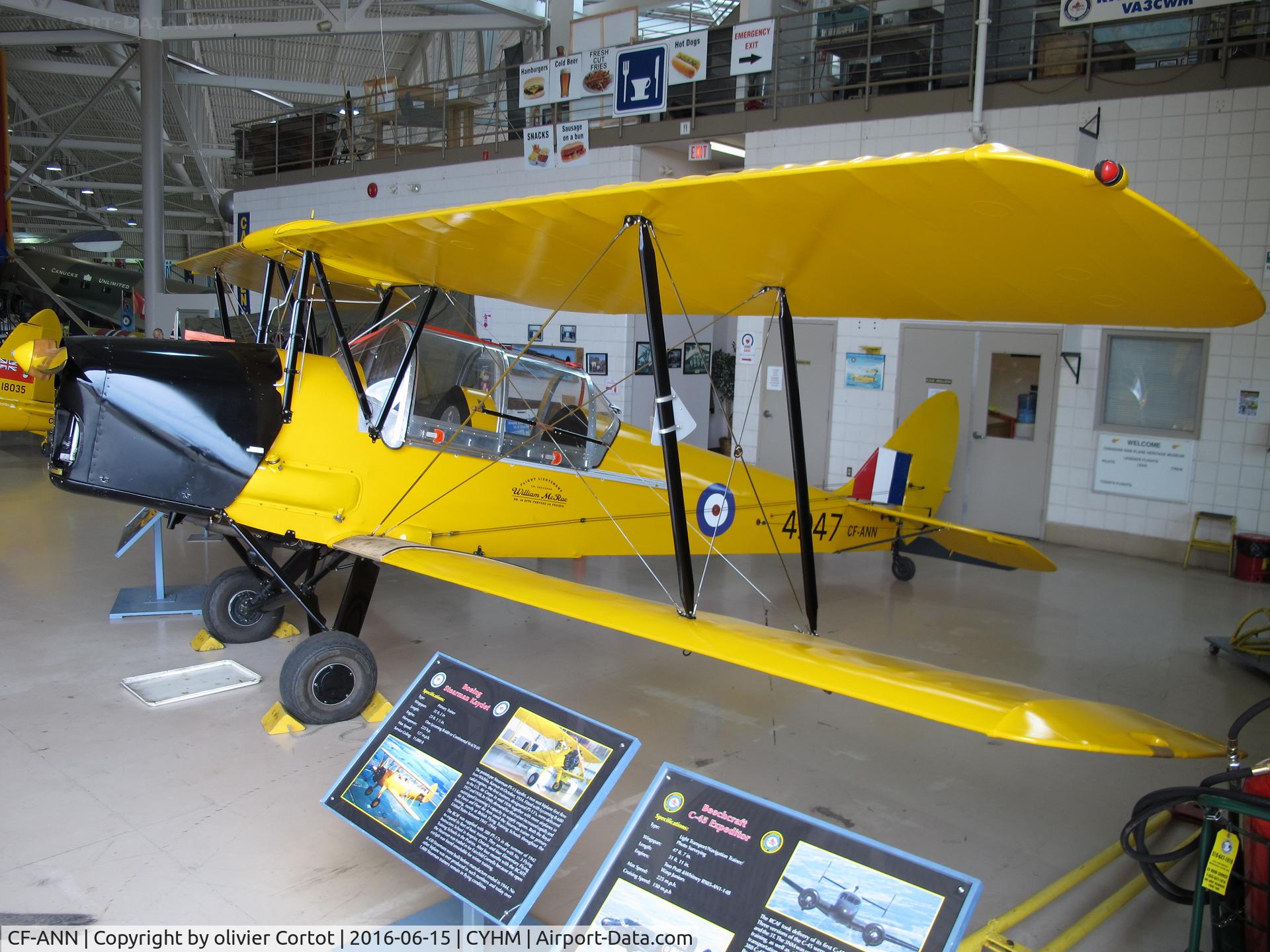 CF-ANN, 1941 De Havilland Canada DH-82C Tiger Moth C/N DHC746, CWH museum
