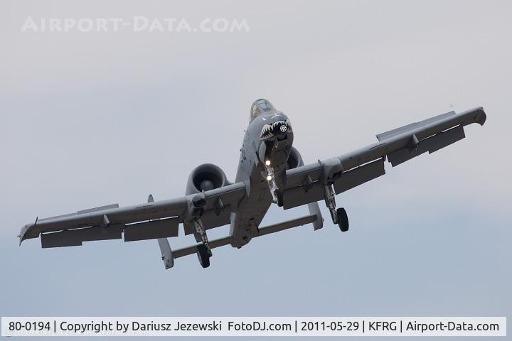 80-0194, 1980 Fairchild Republic A-10C Thunderbolt II C/N A10-0544, A-10C Thunderbolt II 80-0194 FT from 74th FS Flying Tigers 23rd FW Pope AFB, NC