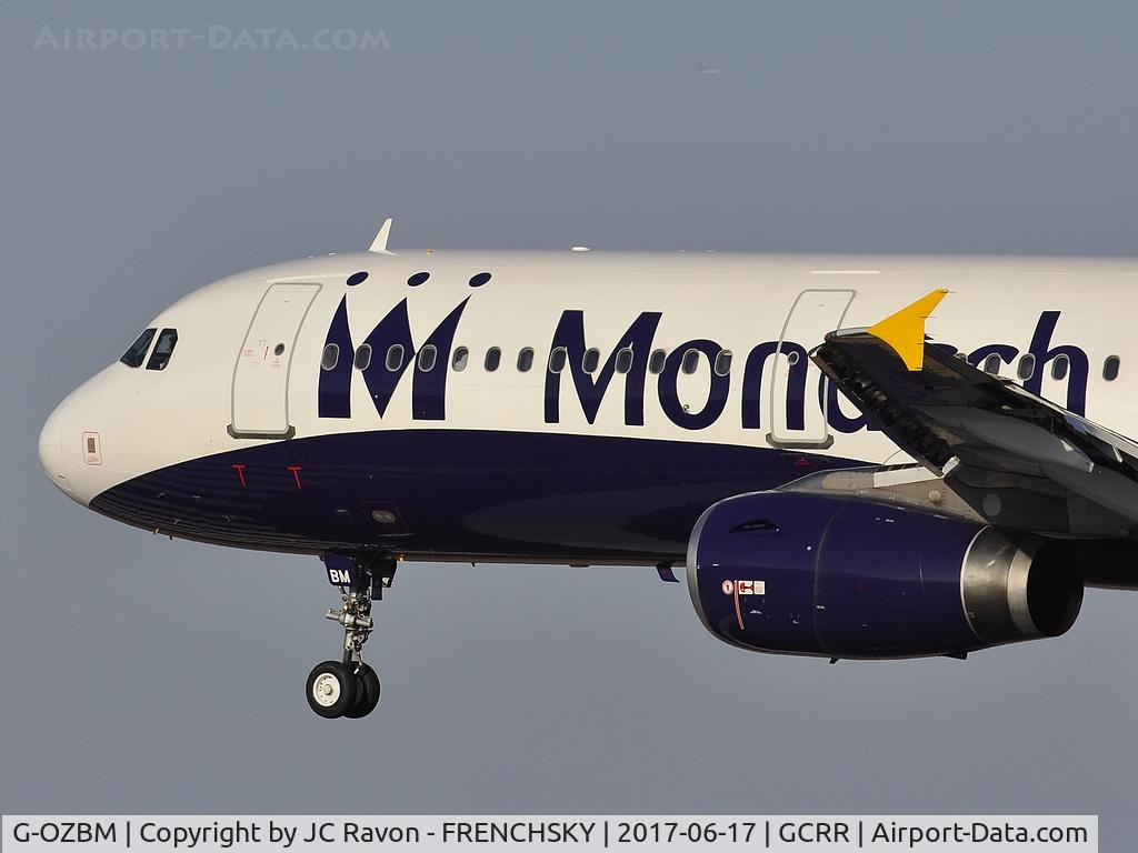G-OZBM, 1999 Airbus A321-231 C/N 1045, Monarch Airlines landing runway 03 from London (LGW)