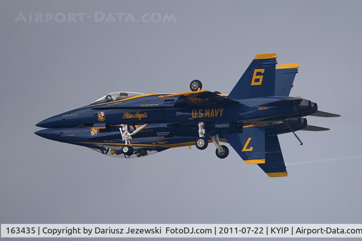 163435, 1987 McDonnell Douglas F/A-18C Hornet C/N 0634/C008, United States Navy Flight Demonstration Squadron Blue Angel No.1 McDonnell Douglas F/A-18C Hornet, c/n: 0767/C067