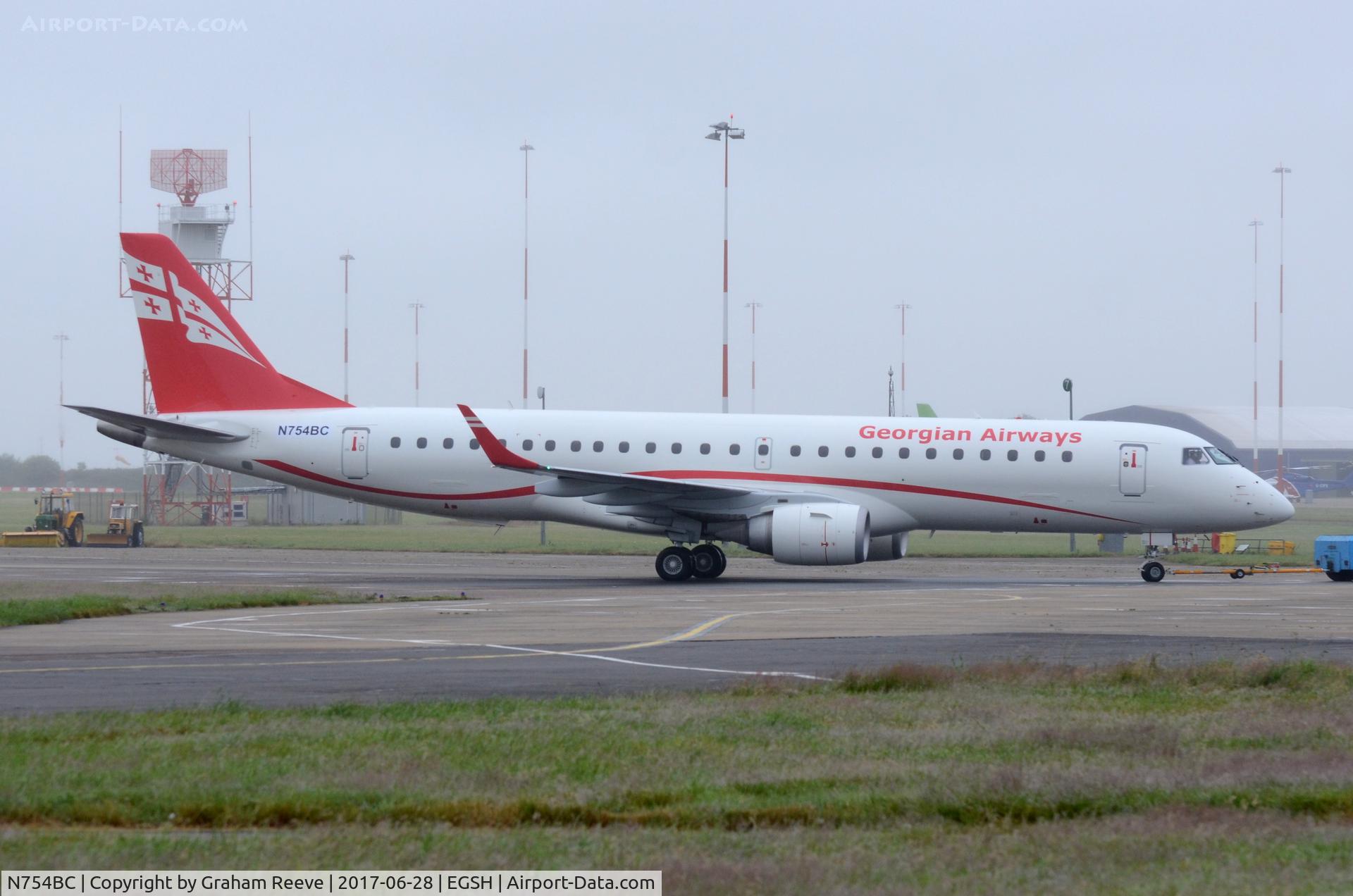 N754BC, 2007 Embraer 190AR (ERJ-190-100IGW) C/N 19000083, Under tow in 