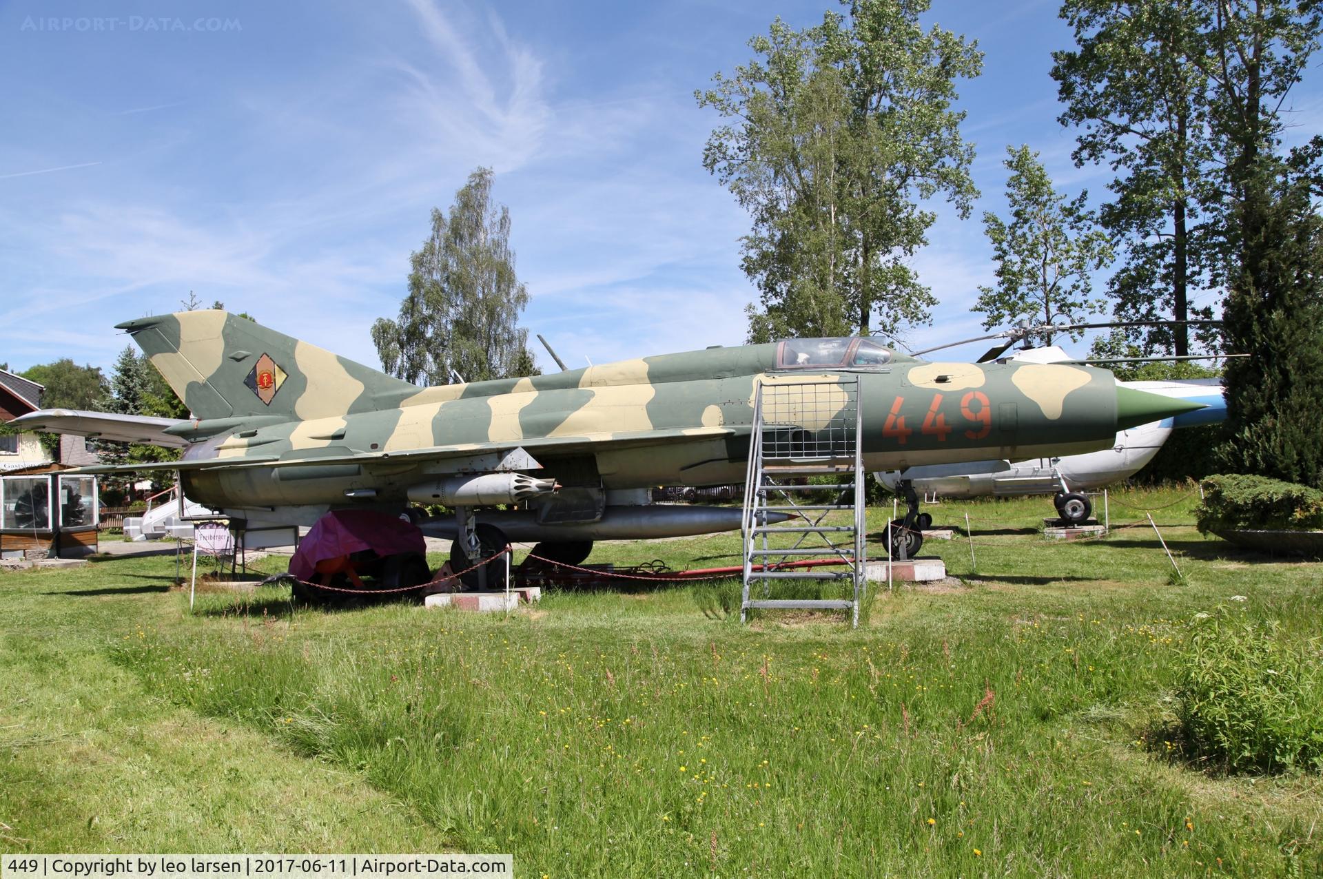 449, 1967 Mikoyan-Gurevich MIG-21SPS/K C/N 94A 6712, Cämmerswalde 11.6.2017
