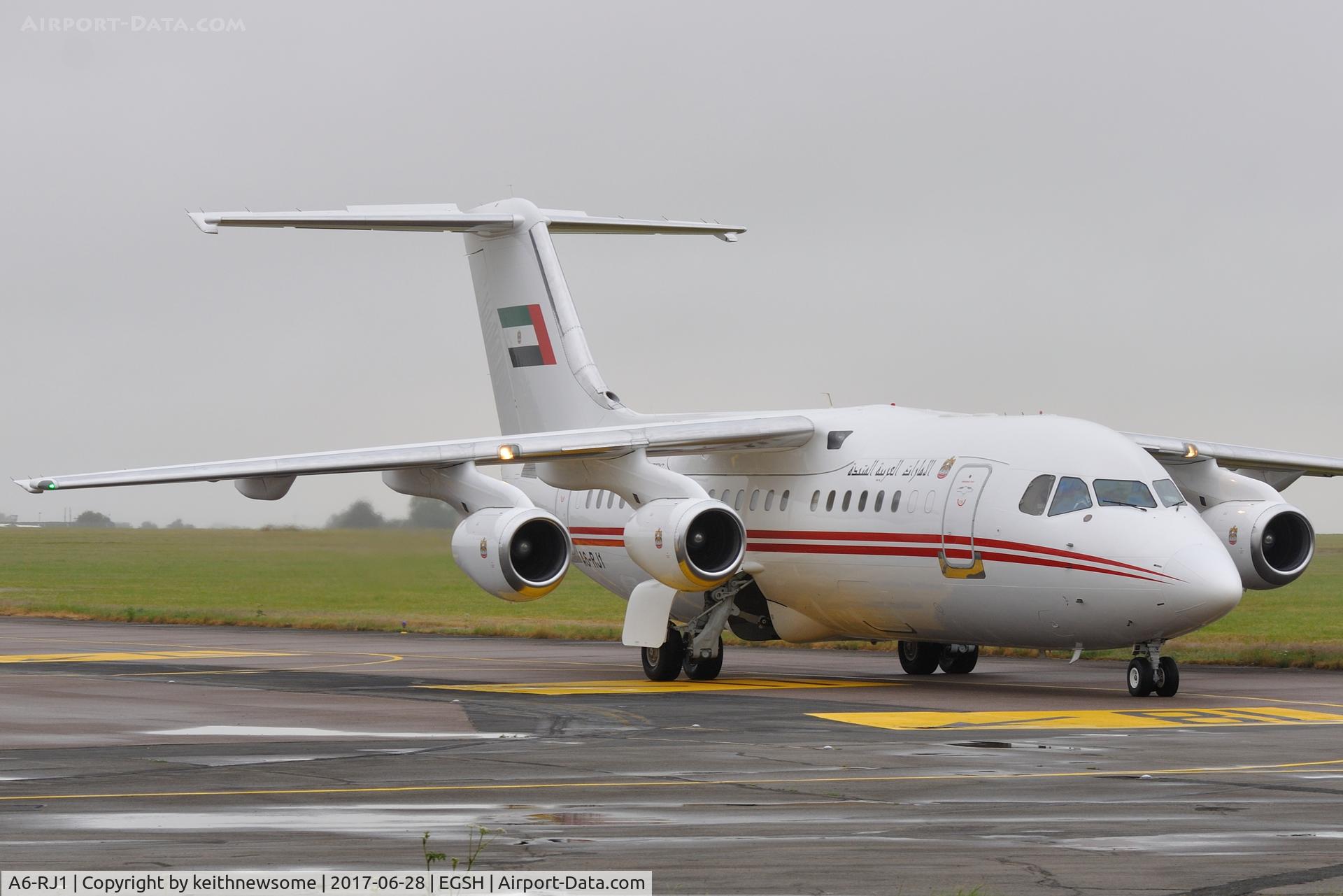 A6-RJ1, 1998 British Aerospace Avro 146-RJ85A C/N E2323, Regular visitor.