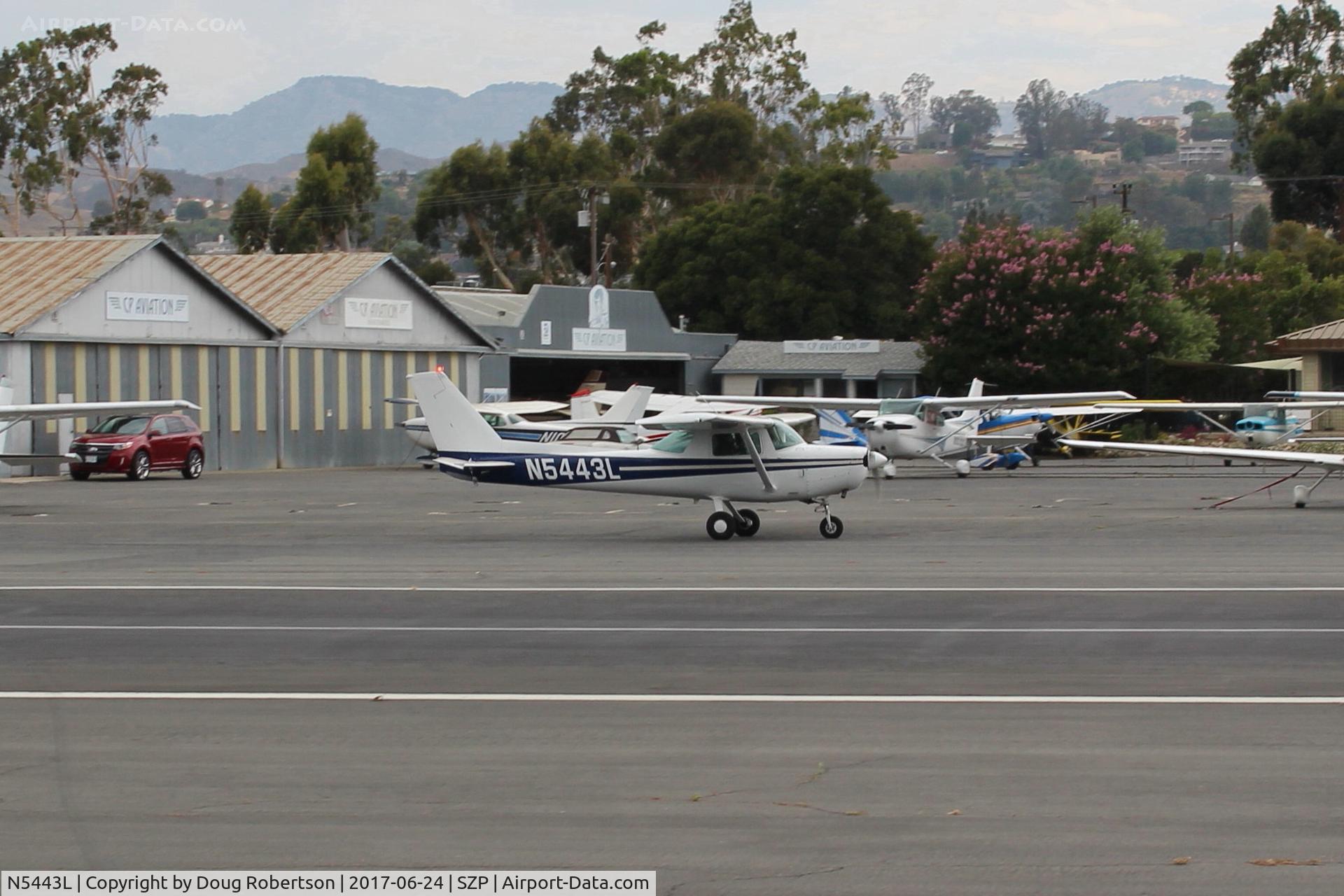 N5443L, 1980 Cessna 152 C/N 15284315, 1980 Cessna 152, Lycoming O-235 115 Hp, taxi back