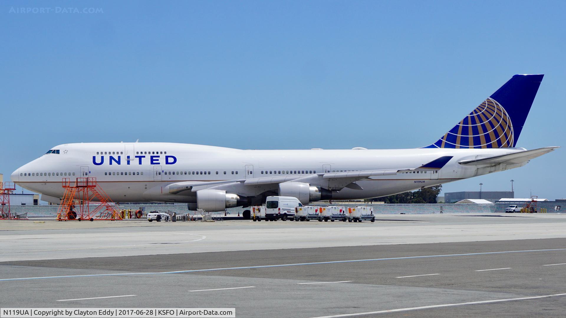 N119UA, 1999 Boeing 747-422 C/N 28812, SFO 2017.