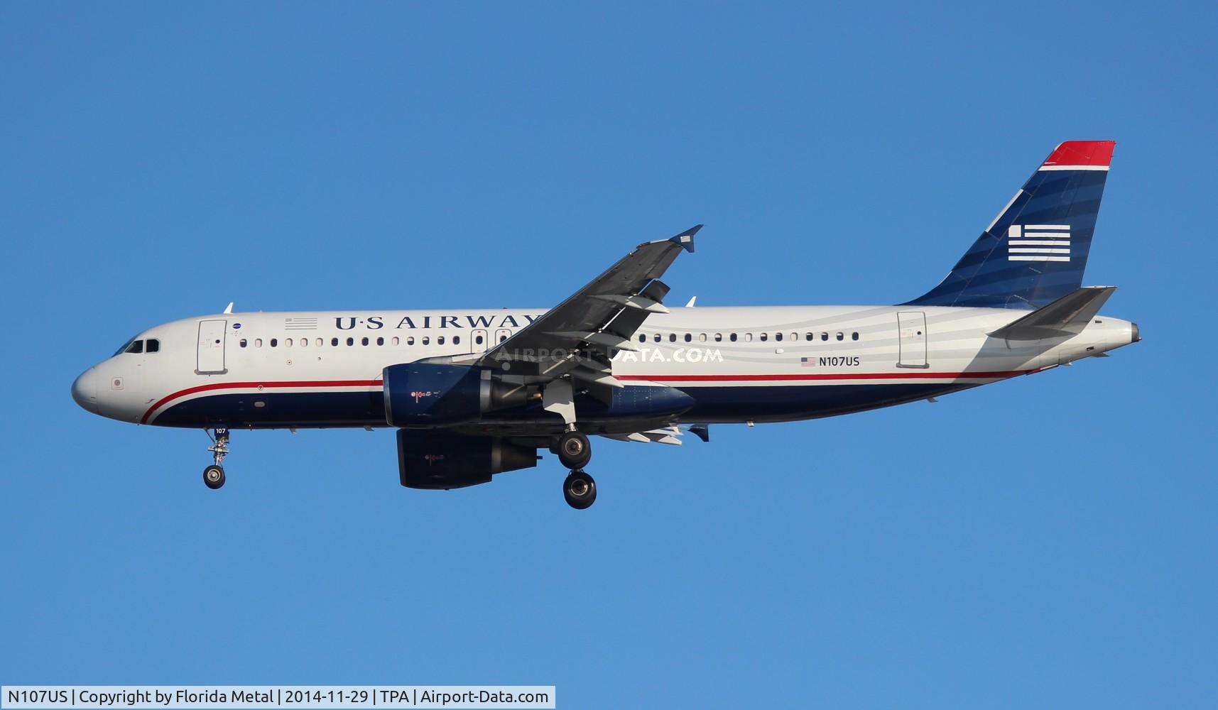 N107US, 1999 Airbus A320-214 C/N 1052, USAirways A320