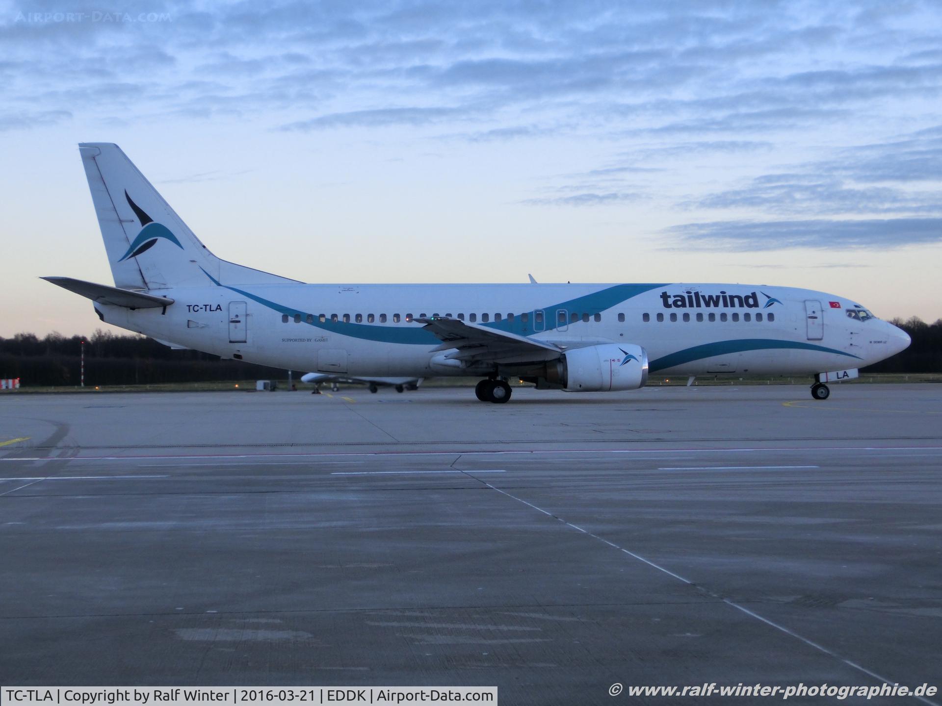 TC-TLA, 1993 Boeing 737-4Q8 C/N 25107, Boeing 737-4Q8 - TWI Tailwind Airlines 'M. Demir Uz' - 25107 - TC-TLA - 21.03.2016 - CGN