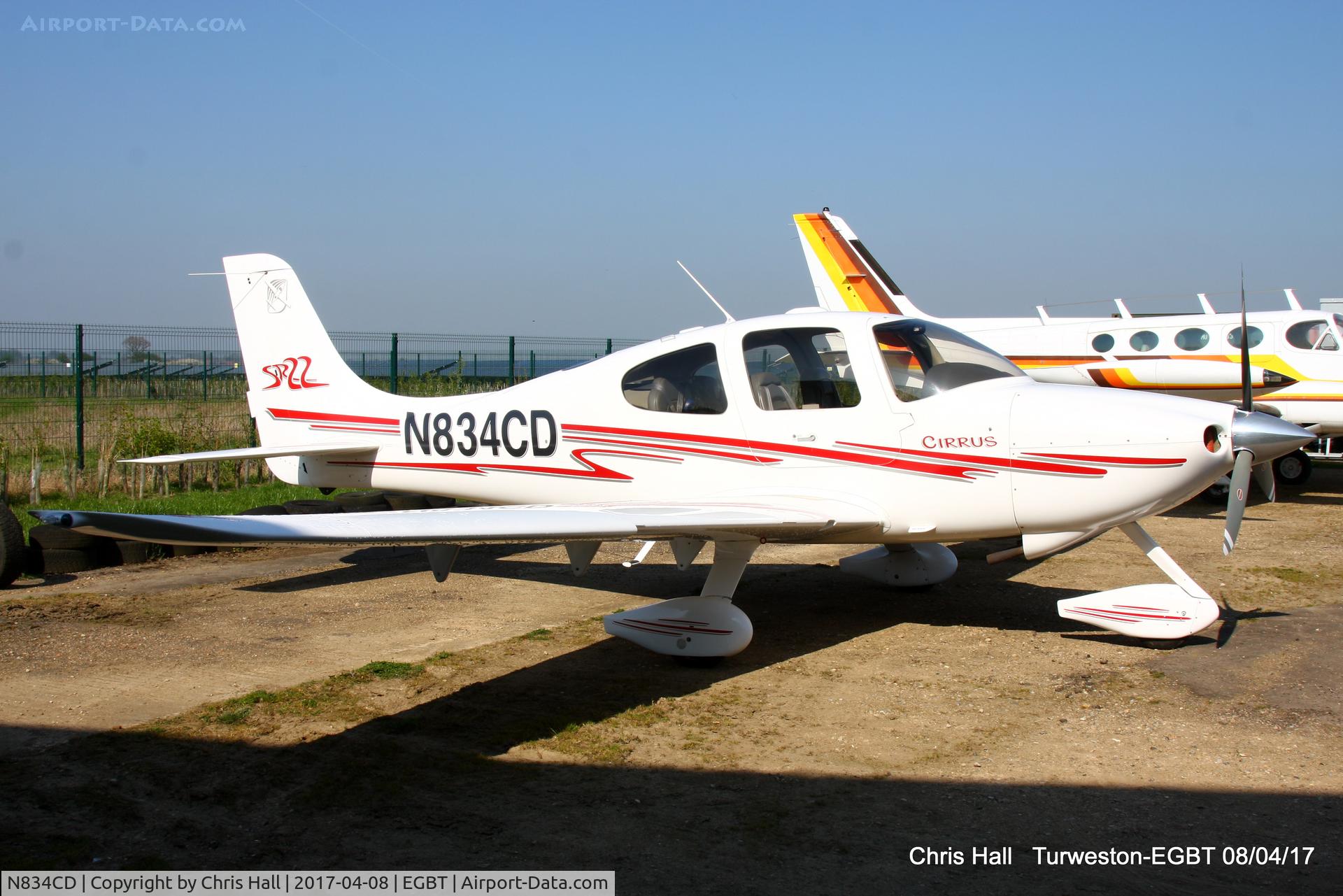 N834CD, 2002 Cirrus SR22 C/N 0168, at Turweston