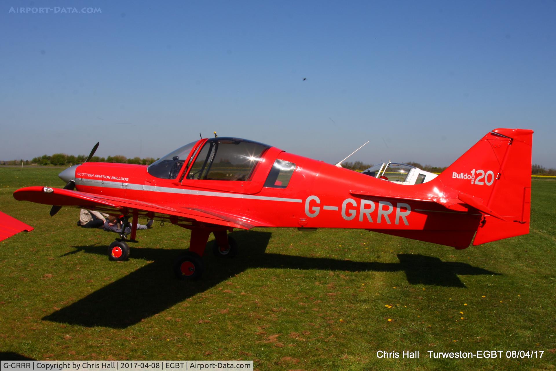 G-GRRR, 1973 Scottish Aviation Bulldog Series 120 Model 122 C/N BH120/229, at The Beagle Pup 50th anniversary celebration fly in